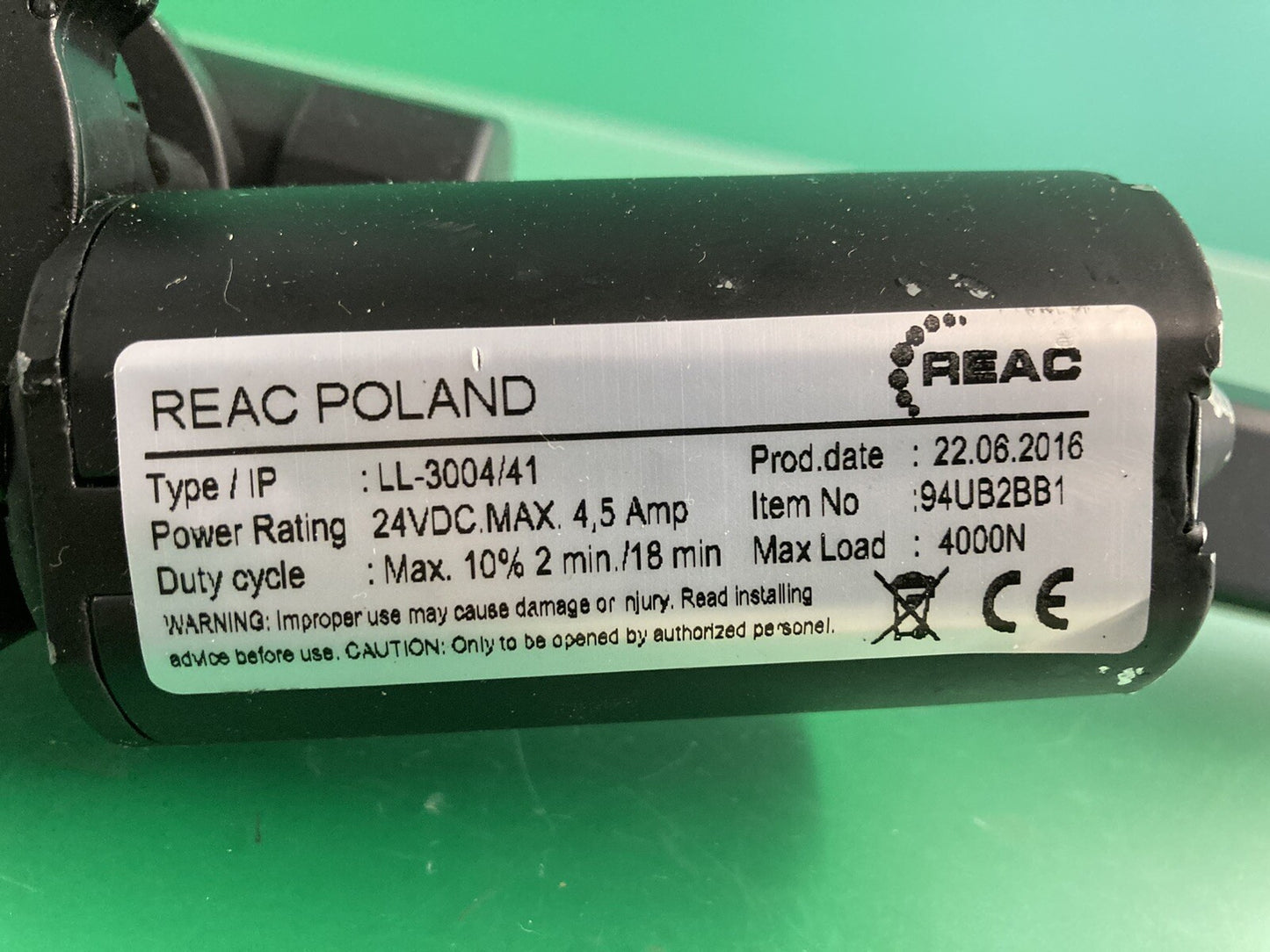 Recline Actuator Model: ACT8120001 for Quantum Power wheelchairs #J460