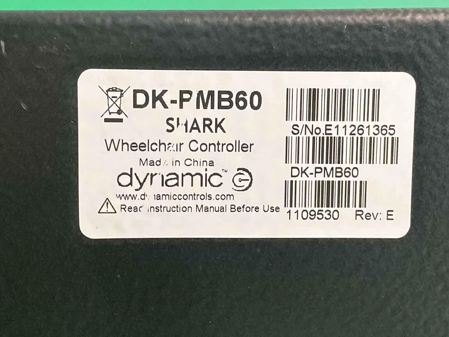 Dynamic DK-PMB50 Wheelchair Control Module -Shark - INVACARE PRONTO M51 #i788