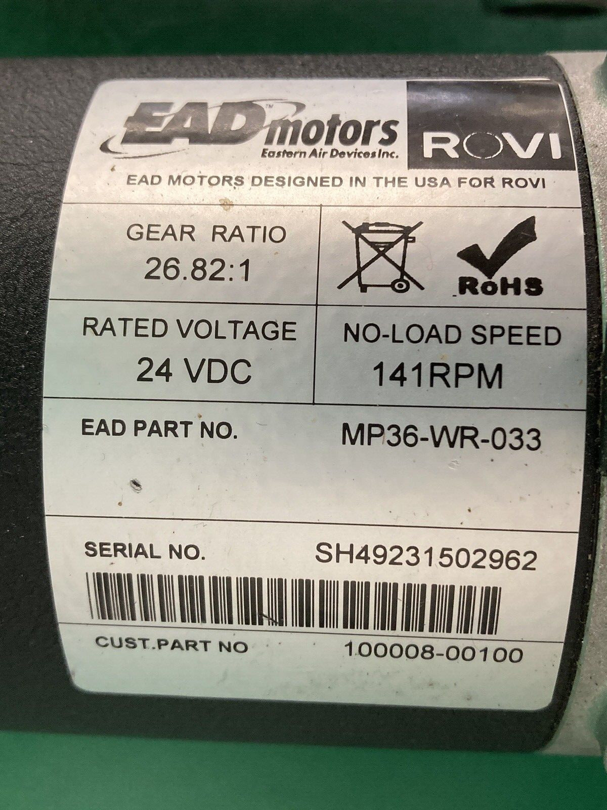 Left & Right Motors for Rovi X3 Power Wheelchair MP36-WR-033 /MP36-WL-034 #K179