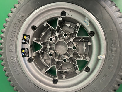 14"x3" (3.00-8) Flat Free Drive Wheel Assembly for Quantum Q6 Edge & Rival #i096