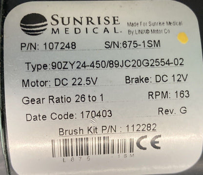 Left & Right Motors for Quickie QM-710 Power Wheelchair 107247 / 107248 #i881