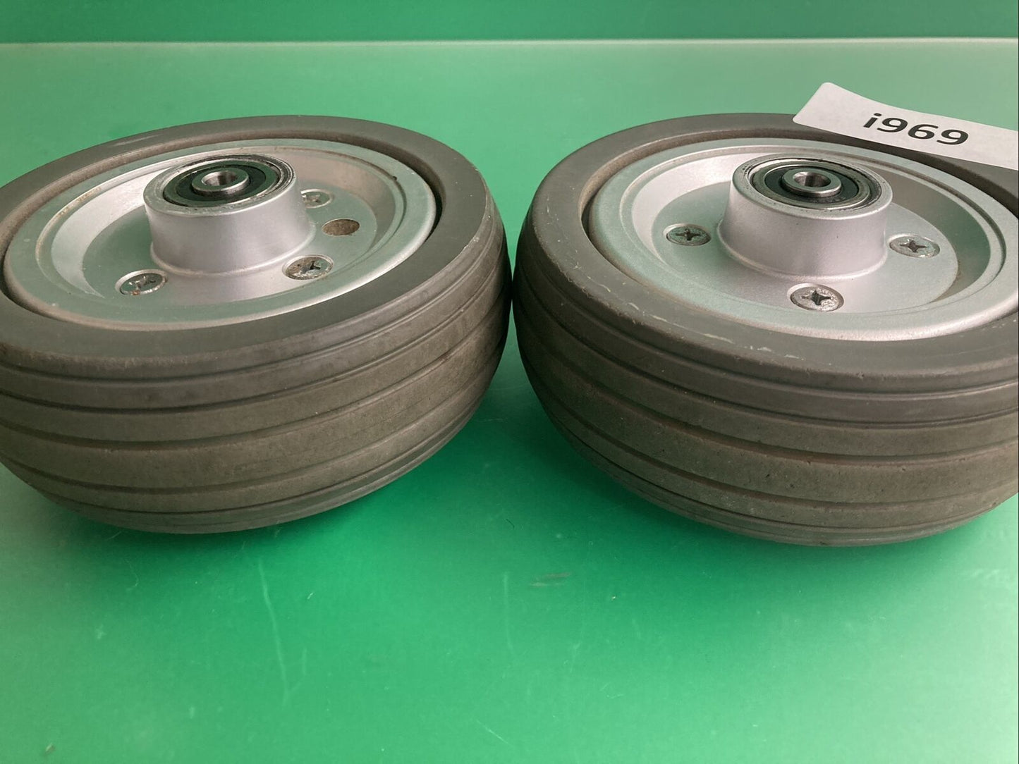 Solid Rear Caster Wheels for the Pride Jazzy  J6 / Quantum J6 Powerchair #i969