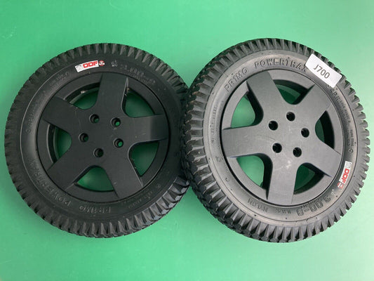 14"x3" 3.00-8 Flat Free Drive Wheels for the Invacare TDX SP II Powerchair #J700