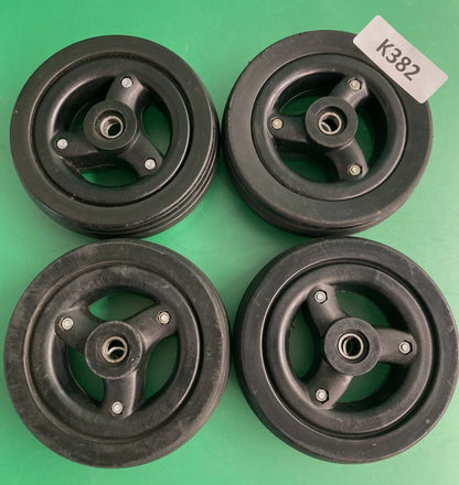 Set of 4 Caster Wheel Assembly for the Quickie Q700m QM710 Wheelchair #K382