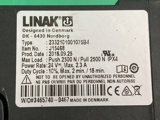 LINAK Articulating BackRest Actuator Quickie Powerchair 2332101001075B4 #K652