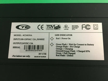 24 Volt 5 Amp On-Board Battery Charger for Invacare Pronto M91 4C24050A #E462