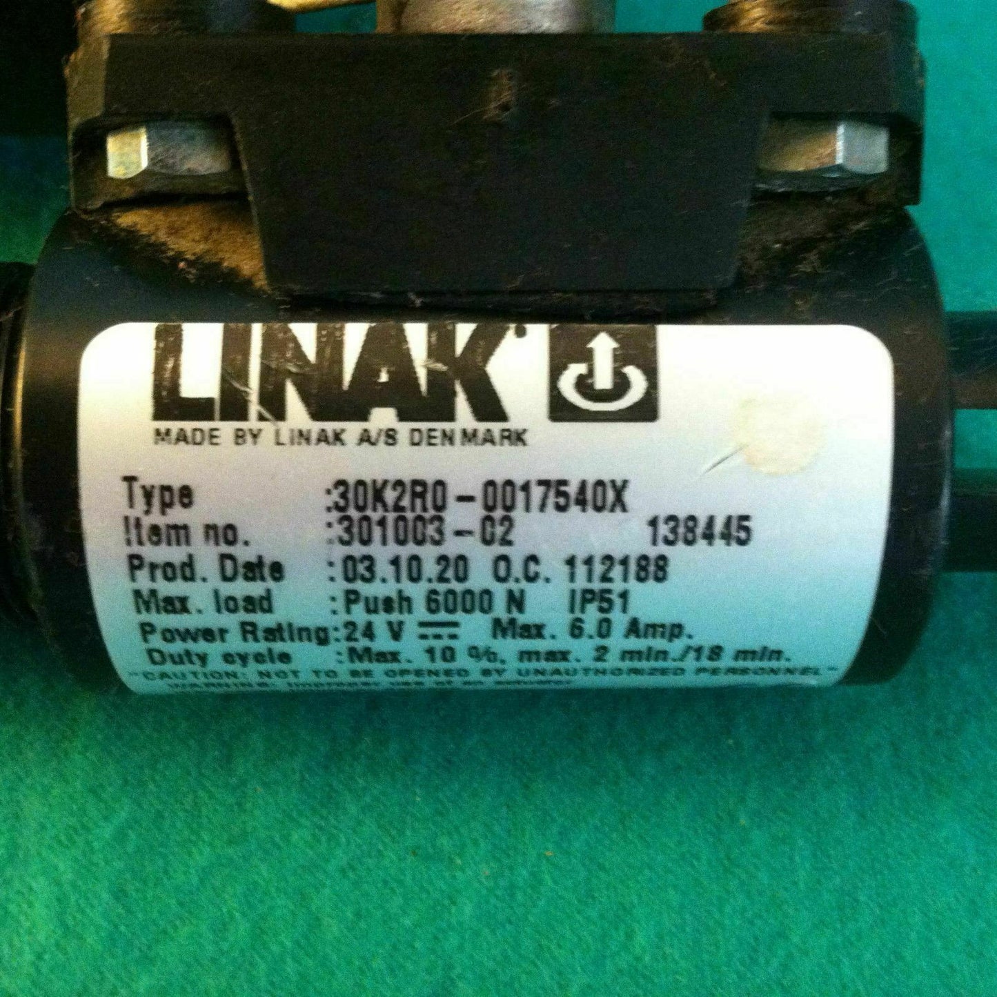 Linak Recline Actuator for Quickie S-646  30K2R0-0015040X  #1992