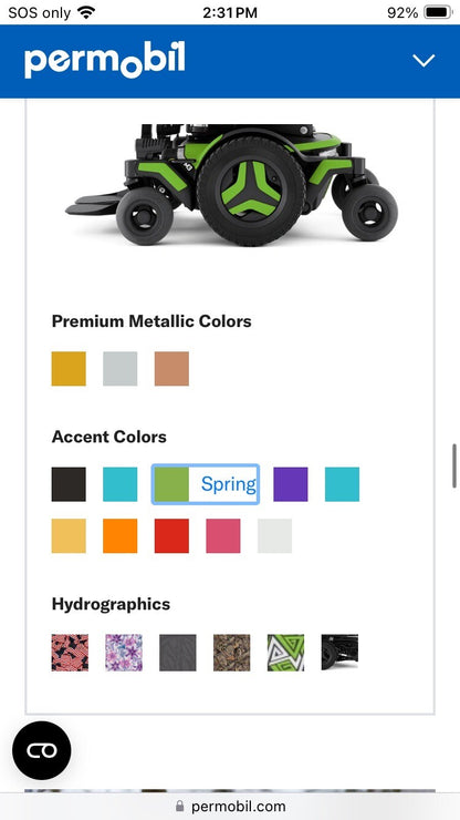 2020 Permobil M3 Wheelchair w/ Power Tilt, Recline, & Power Legs LM7598