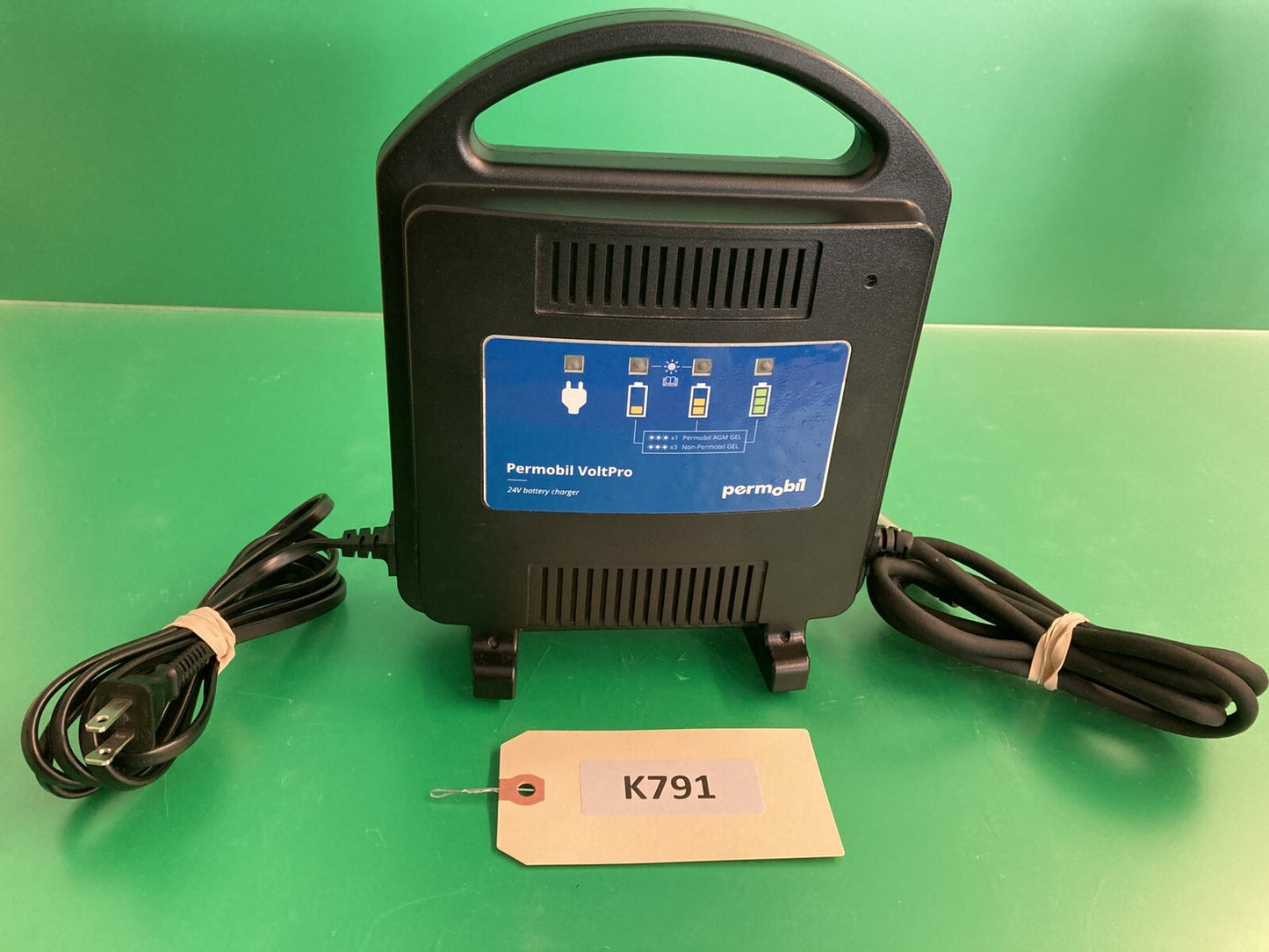 Permobil 10 amp VoltPro Power Wheelchair Battery Charger 24V 10A 616270 #K791