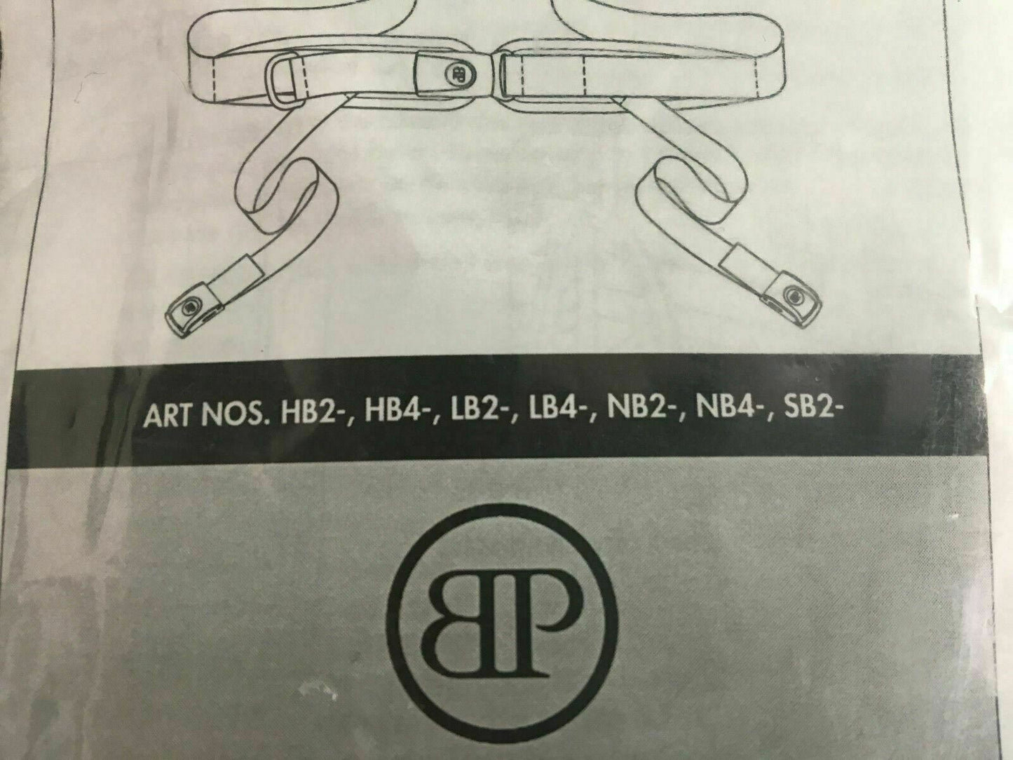 Bodypoint HIP BELT, REAR PULL, PB MEDIUM, FLAT MT for Wheelchair HB209M-B1 #B620