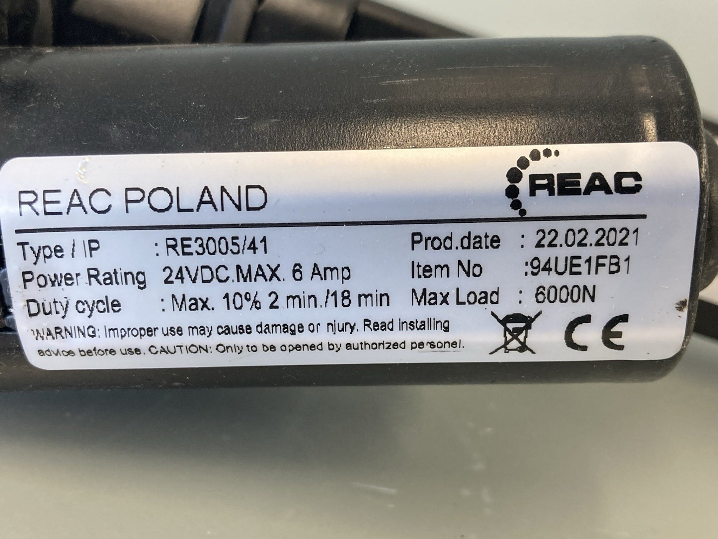 Quantum TB3 REAC Tilt Actuator Type: RE3005/41- 94UE1FB1 -for Powerchair #L203