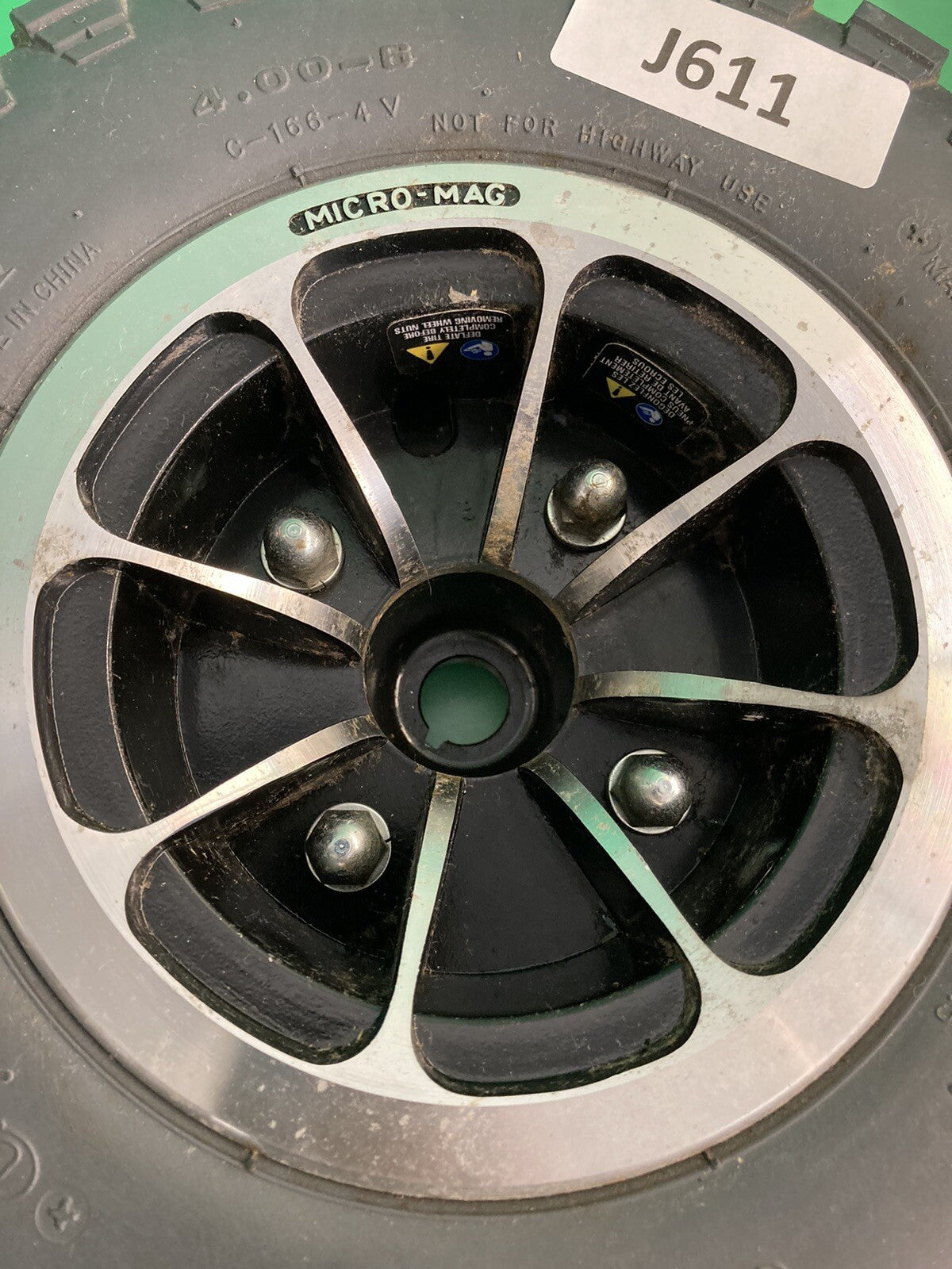 Solid Drive Wheels for the Quantum 1450 & Jazzy 1450 Power Wheelchair #J611