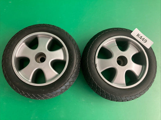 9"x3" Flat-Free Front Wheels Assembly for the Drive Phoenix HD Scooter #K449