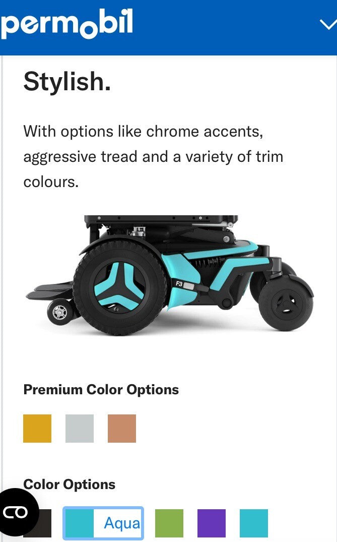 2021 Permobil F3 Wheelchair w/ Power Elevate,Tilt,Recline,Legs LIGHT KIT* LM7608