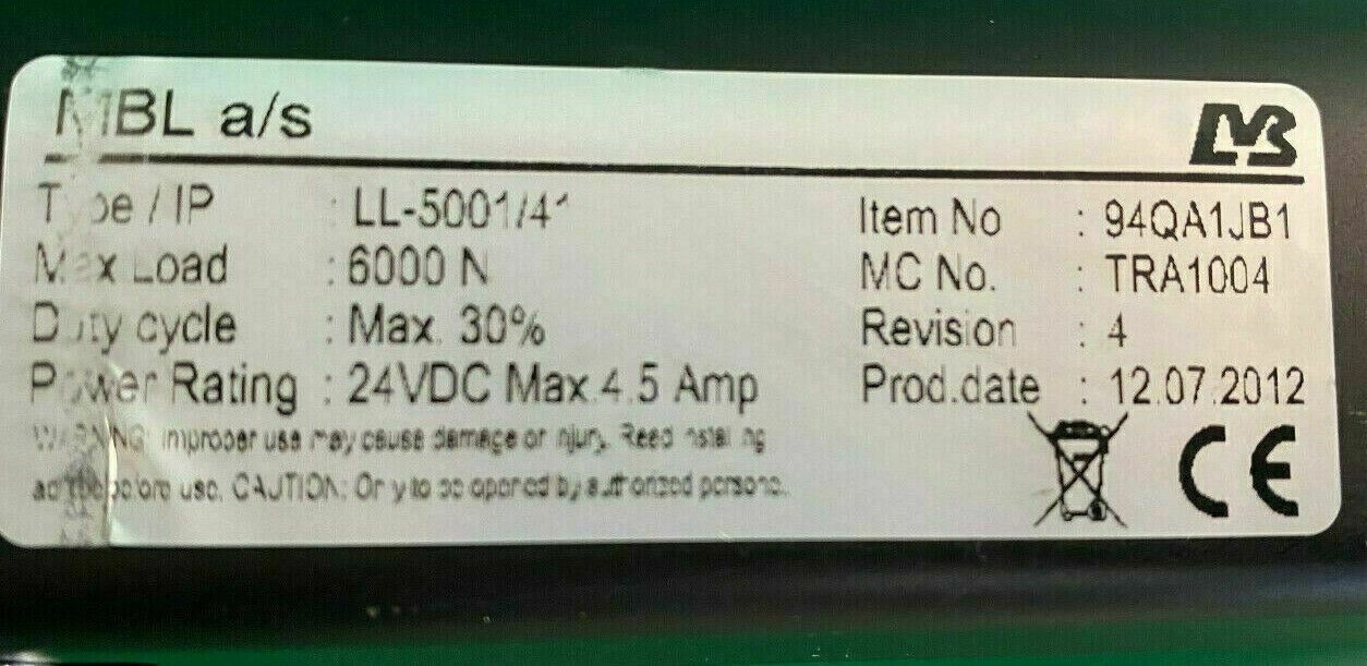 Recline Actuator Type LL-5001/41 for Power Wheelchair 94QA1JB1 #E622