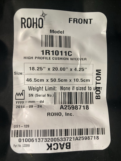Roho Air Cushion w/ Pump & Cover  18.25" X 20.00" X 4.25" 1R1011C #K845