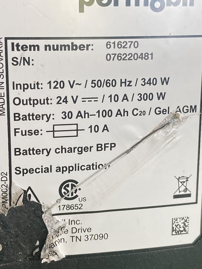 Permobil 10 amp VoltPro Power Wheelchair Battery Charger 24V 10A 616270 #K698