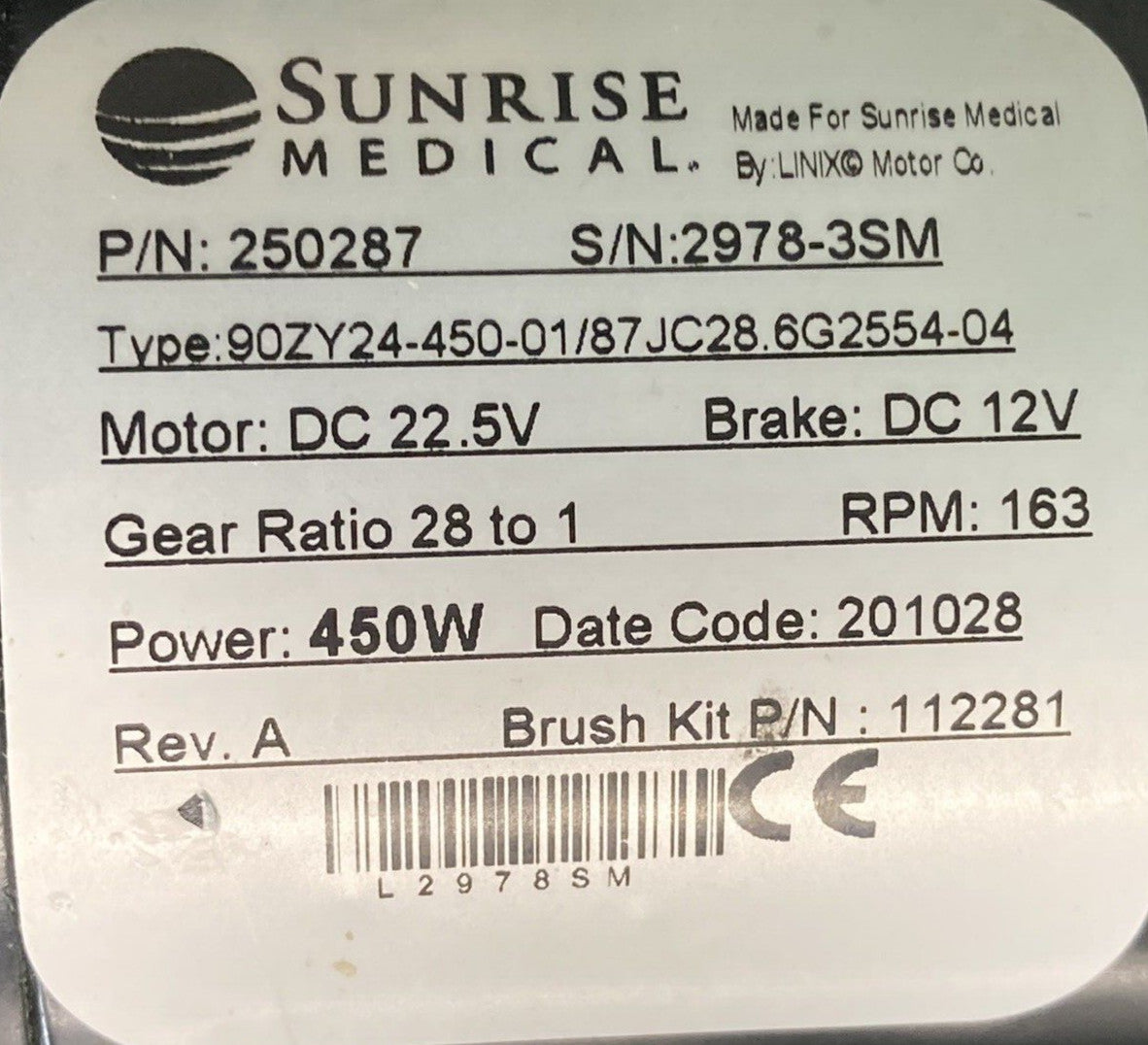 Left & Right Motors for Quickie Q700M Power Wheelchair 250286 / 250287 #K270