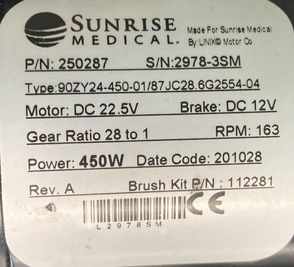 Left & Right Motors for Quickie Q700M Power Wheelchair 250286 / 250287 #K270