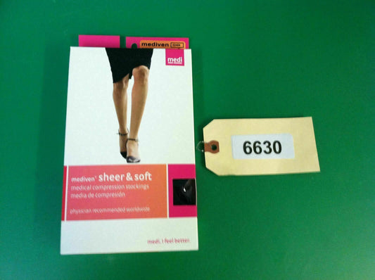 Mediven Sheer and Soft Medical Compression Stocking (EBONY) Xlarge (CALF)#6630