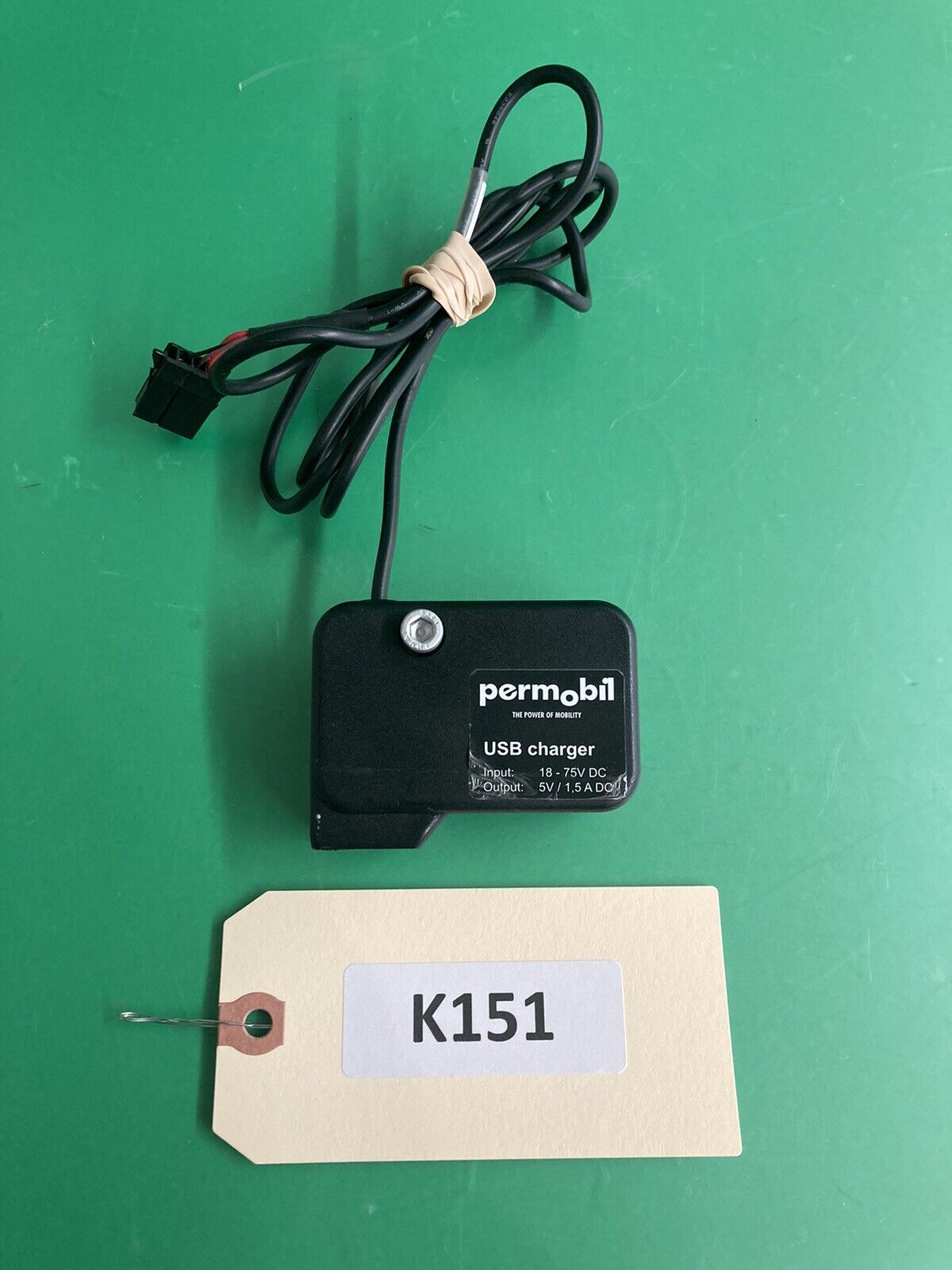 Permobil USB Charger 5V 1,5A 324869 for Permobil Powerchair #K151