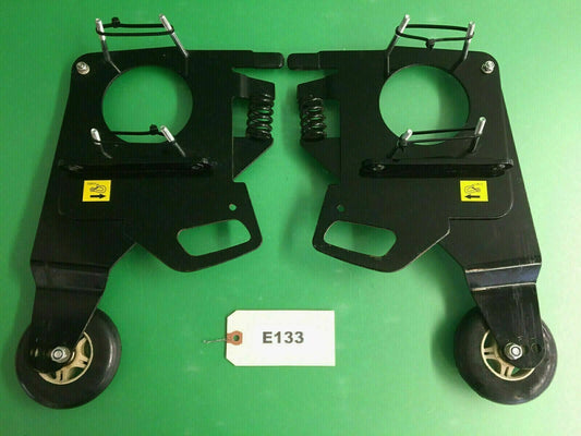 Anti-Tip Wheels & Tie Down Assembly for Permobil C300 Power Wheelchair  #E133
