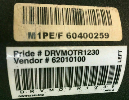 Left & Right Motors for Pride Jazzy 1107 Powerchair DRVMOTR1230/1231  #E347