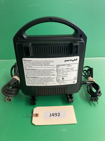 Permobil 10amp VoltPro Power Wheelchair Battery Charger 24V 10A ITEM616270 #J492