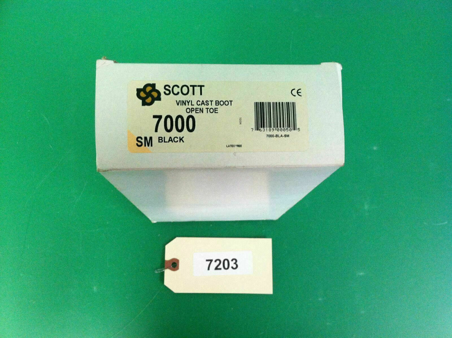 Scott Vinyl Cast Boot Open Toe Black (Small)(7000) #7203