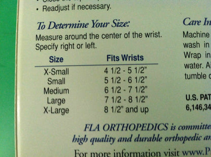 FLA Compression Formed Composite Wrist Splint With Abducted Thumb LG RIGHT #6934
