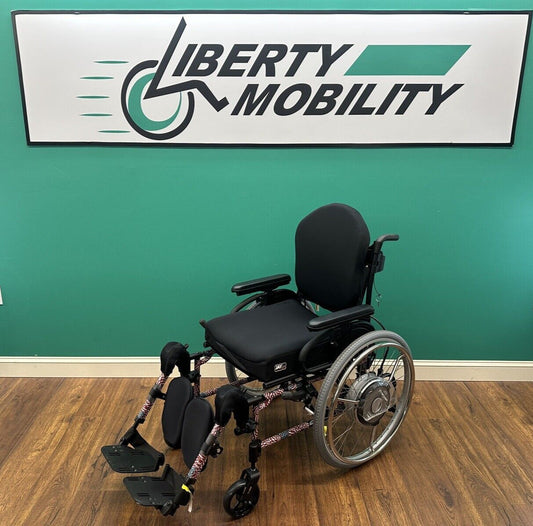 Quickie 2 Wheelchair w/ Yamaha 24"x1 3/8" Power Assist Xtender Wheels #LM7530