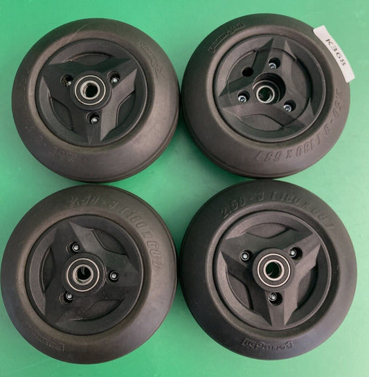 Set of 4 Caster Wheel Assembly for the Permobil M3 Power Wheelchair #K368