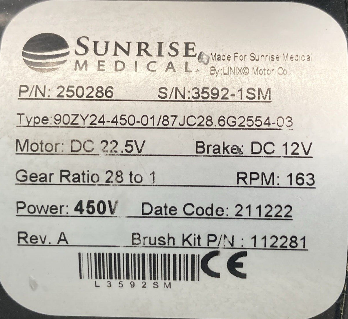 Left & Right Motors for Quickie Q700M Power Wheelchair 250286 / 250287 #K356