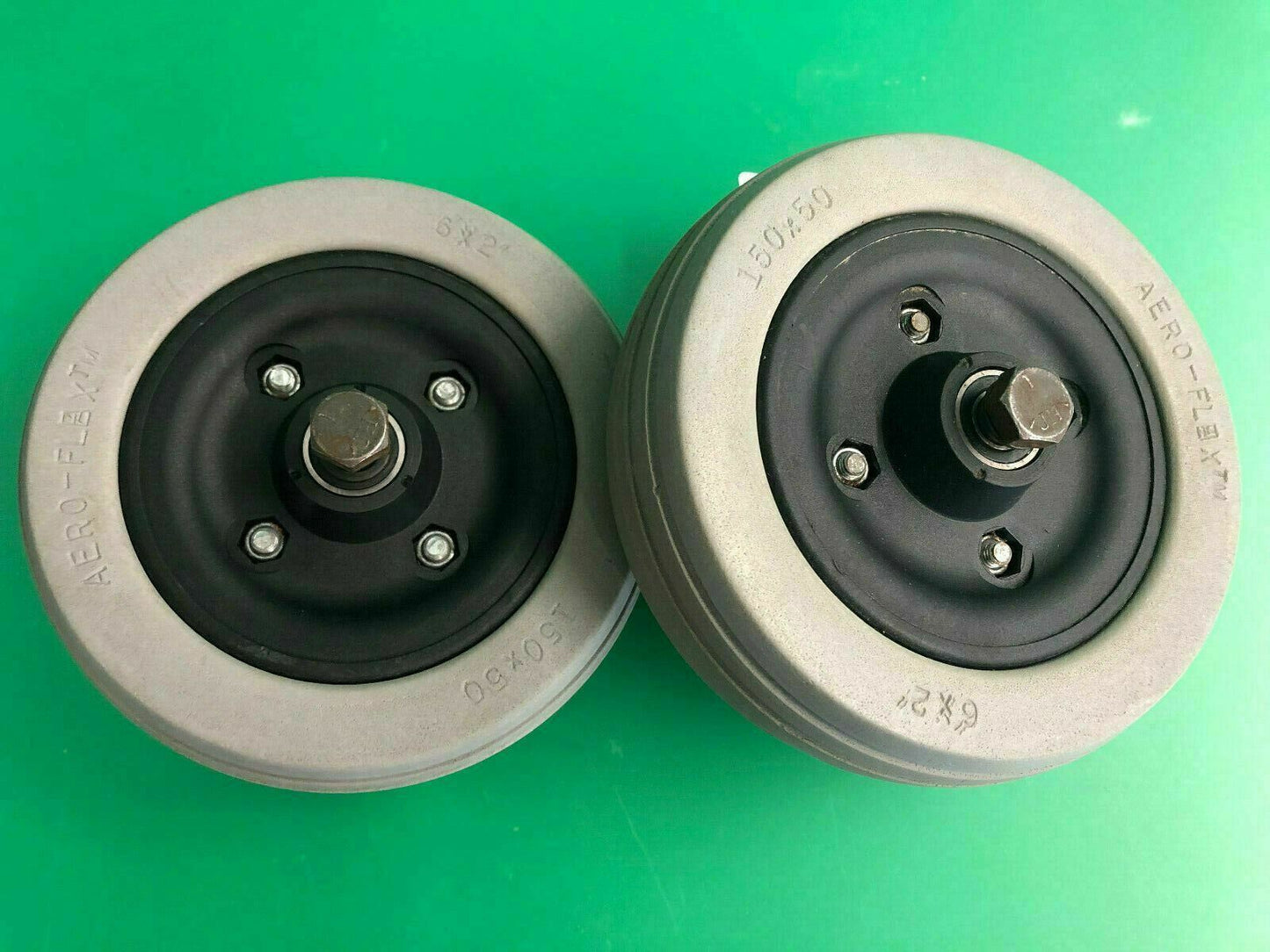 6"x2" Aero-Flex Caster Wheel Assembly for Invacare Power Chairs -SET OF 2* #F331
