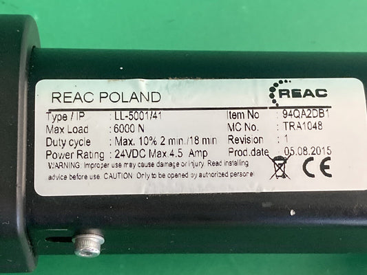 REAC Recline Actuator Type: LL-5001/41- Item #: 94QA2DB1 - TRA1048 #K265