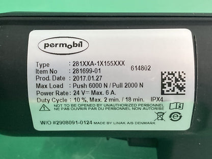 Permobil Recline Actuator for Wheelchair 281699-01 / 281XXA-1X155XXX #K492