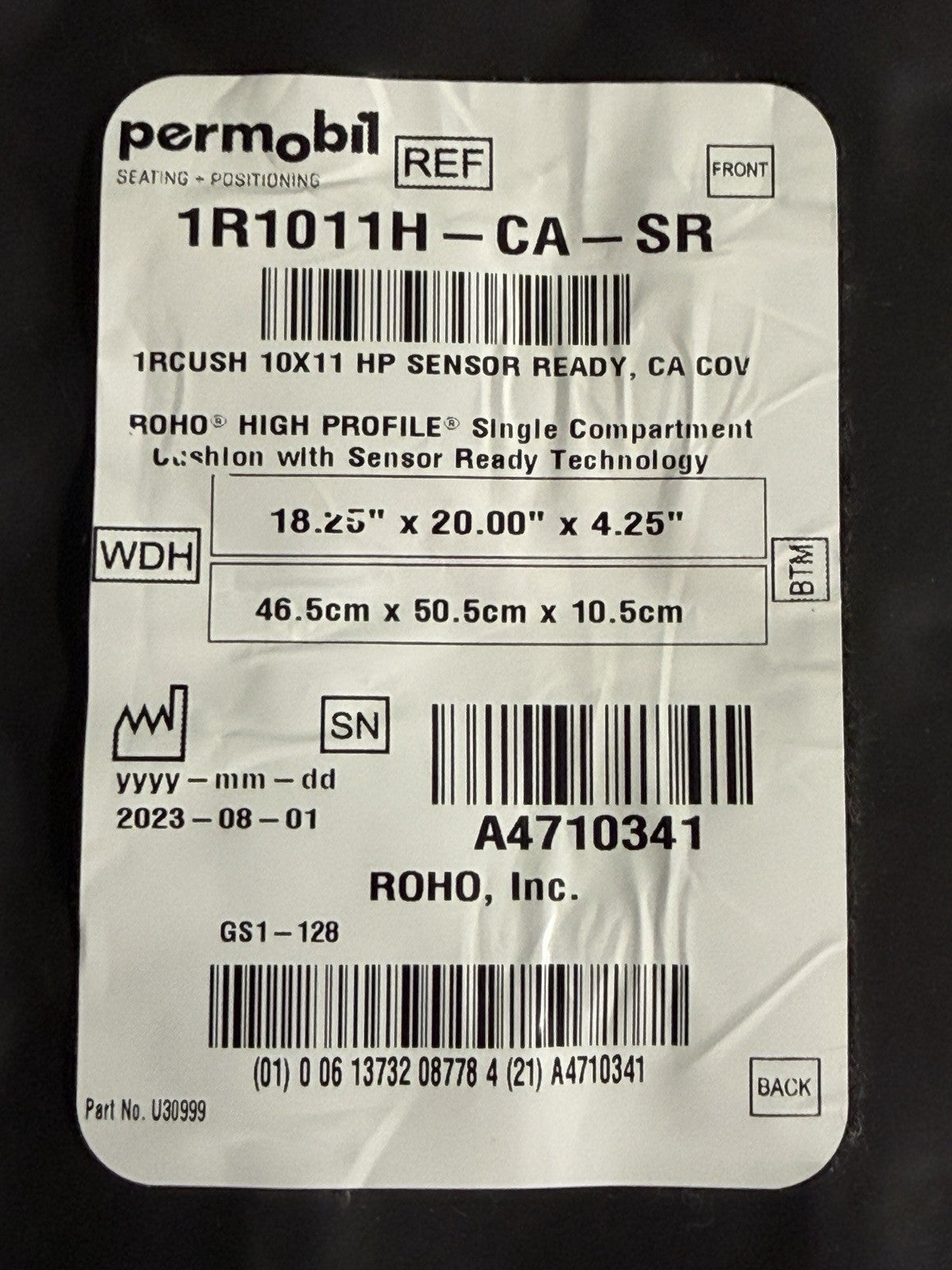 2023 Roho Air Cushion w/ Pump & Cover  18.25" X 20.00"X 4.25" 1R1011H #K875