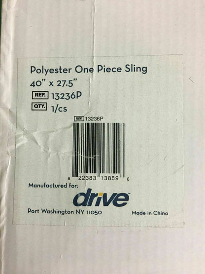 NEW* Drive Medical Polyester One Piece Patient Lift Sling 40" x 27.5"  #C161