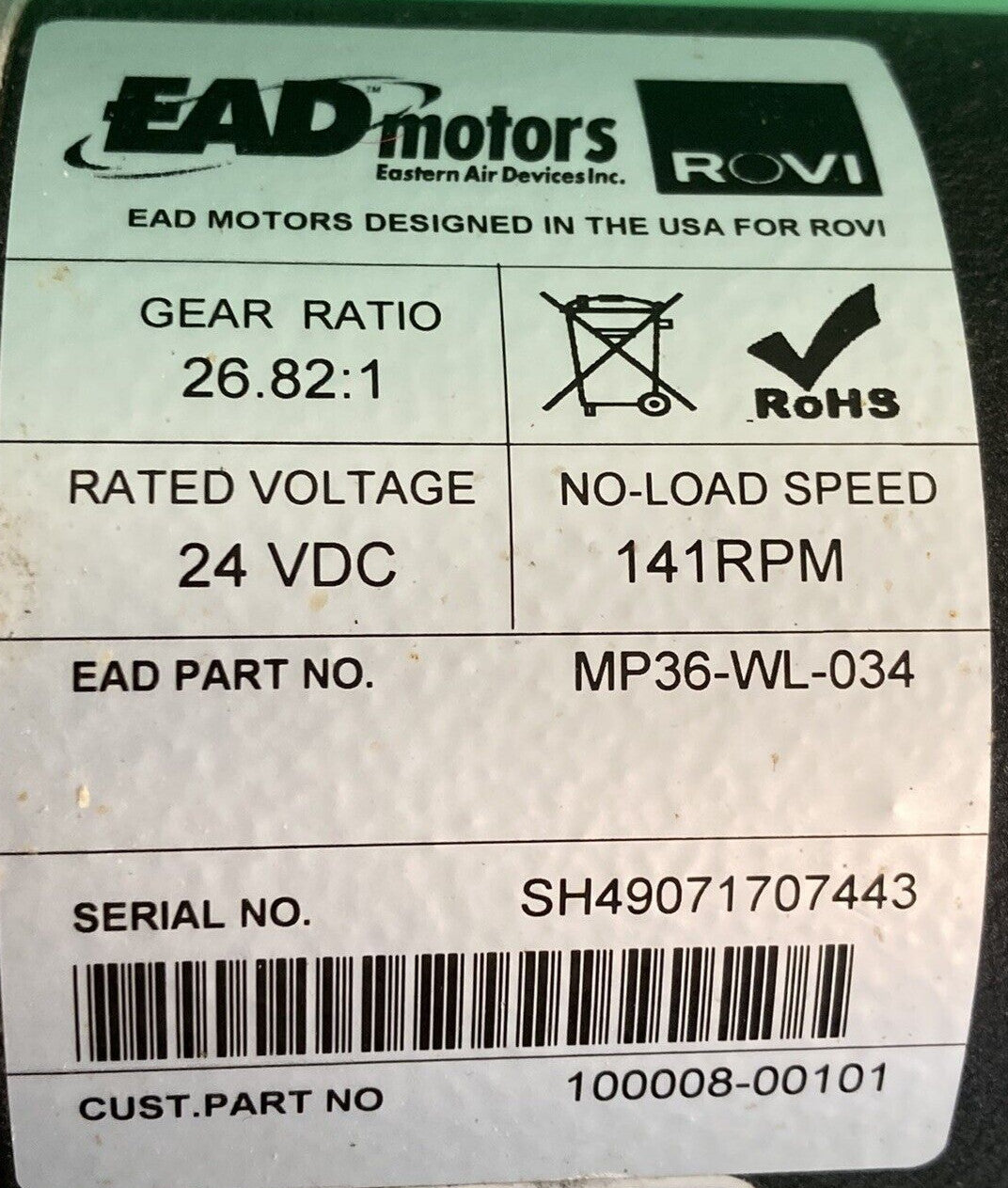 Left & Right Motors for Rovi X3 Power Wheelchair MP36-WR-033 /MP36-WL-034 #K176