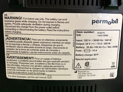 Permobil 10amp VoltPro Power Wheelchair Battery Charger 24V 10A 616270 #J559