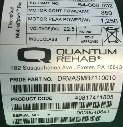 3800 RPM Motors for the Quantum Edge HD-DRVASMB7110010-DRVASMB7110009 #H326