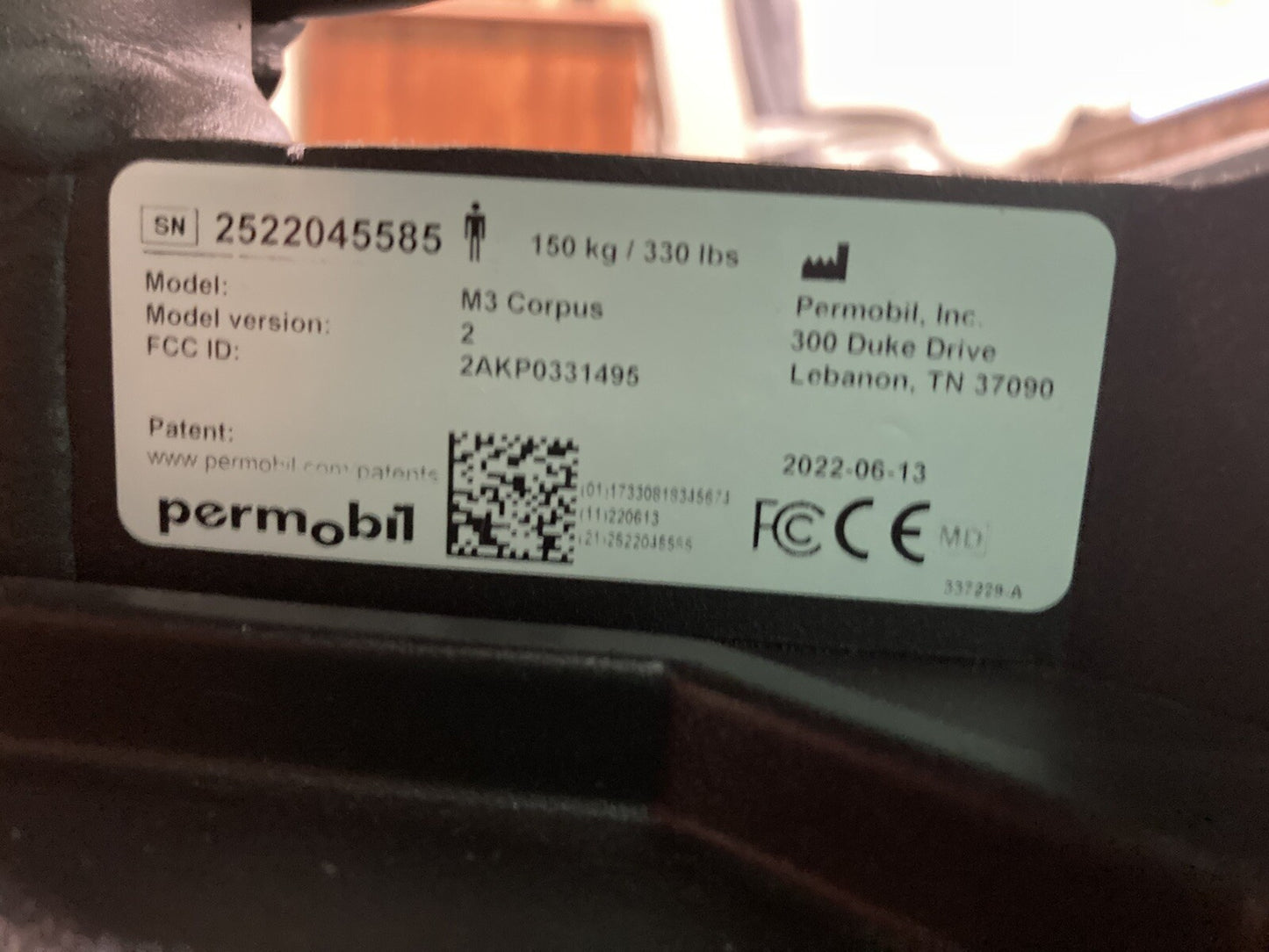 2022 Permobil M3 Wheelchair Elevate, Tilt, Recline, Legs ~Lighting ONLY 19 MILES