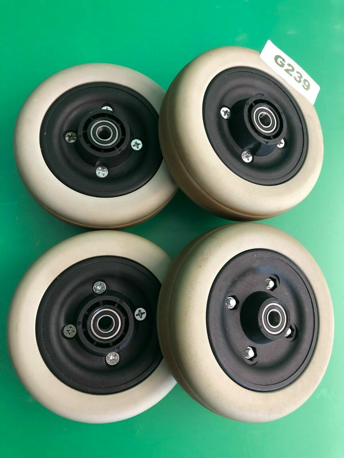 Rear & Front Caster Wheels for Pronto Sure Step Powerchairs -set of 4- #G239