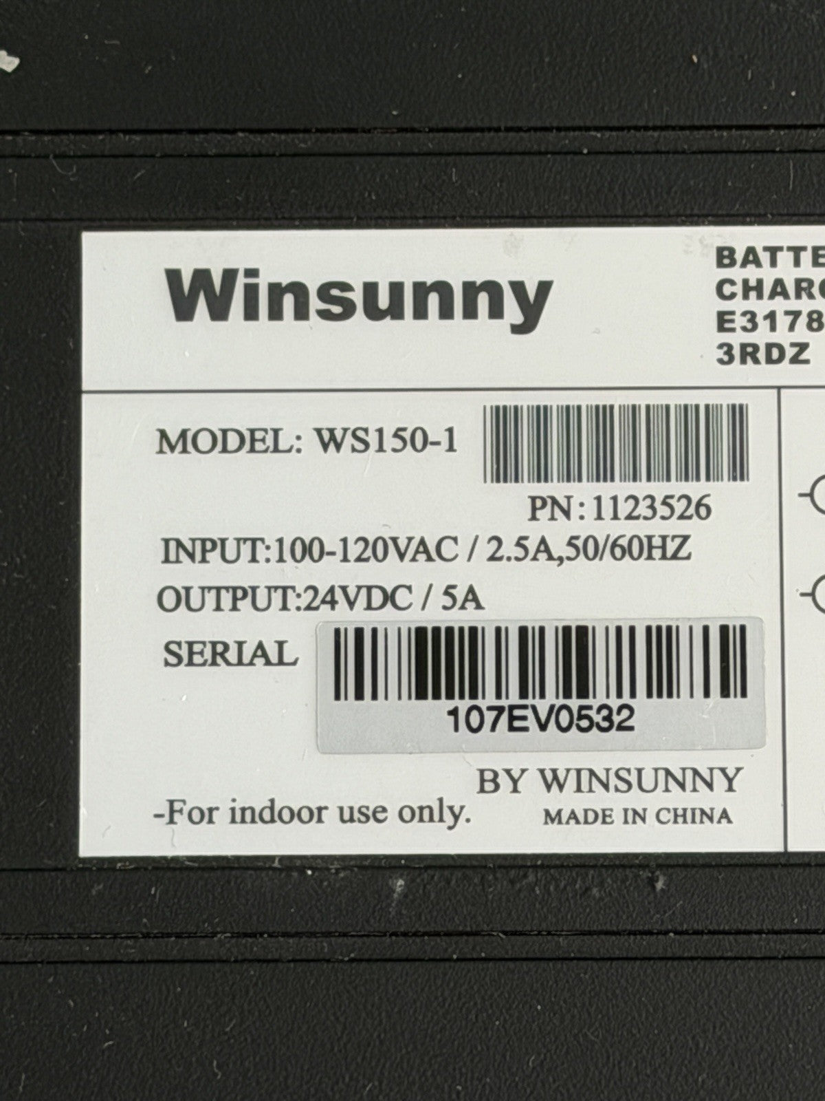 WINSUNNY 24V 5A On-Board Battery Charger for Invacare Pronto M91 WS150-1 #K869