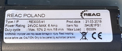 Quantum TB3 REAC Tilt Actuator Type: RE3005/41- 94UE1FB1 -for Powerchair #L202