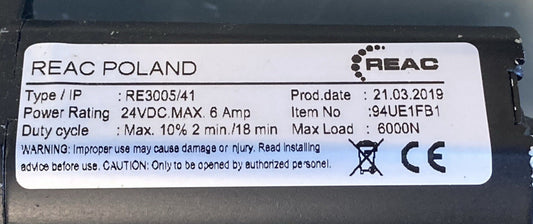 Quantum TB3 REAC Tilt Actuator Type: RE3005/41- 94UE1FB1 -for Powerchair #L202