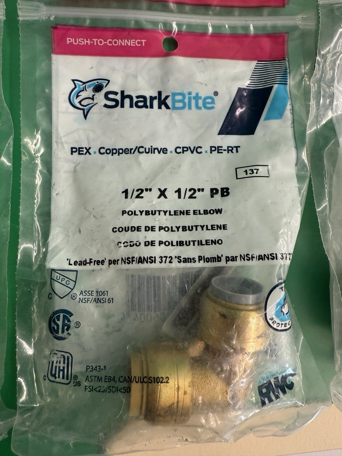 NEW IN FACTORY PACKAGING* 15 Shark Bite Plumbing Fittings #137 #221 #235 #K840