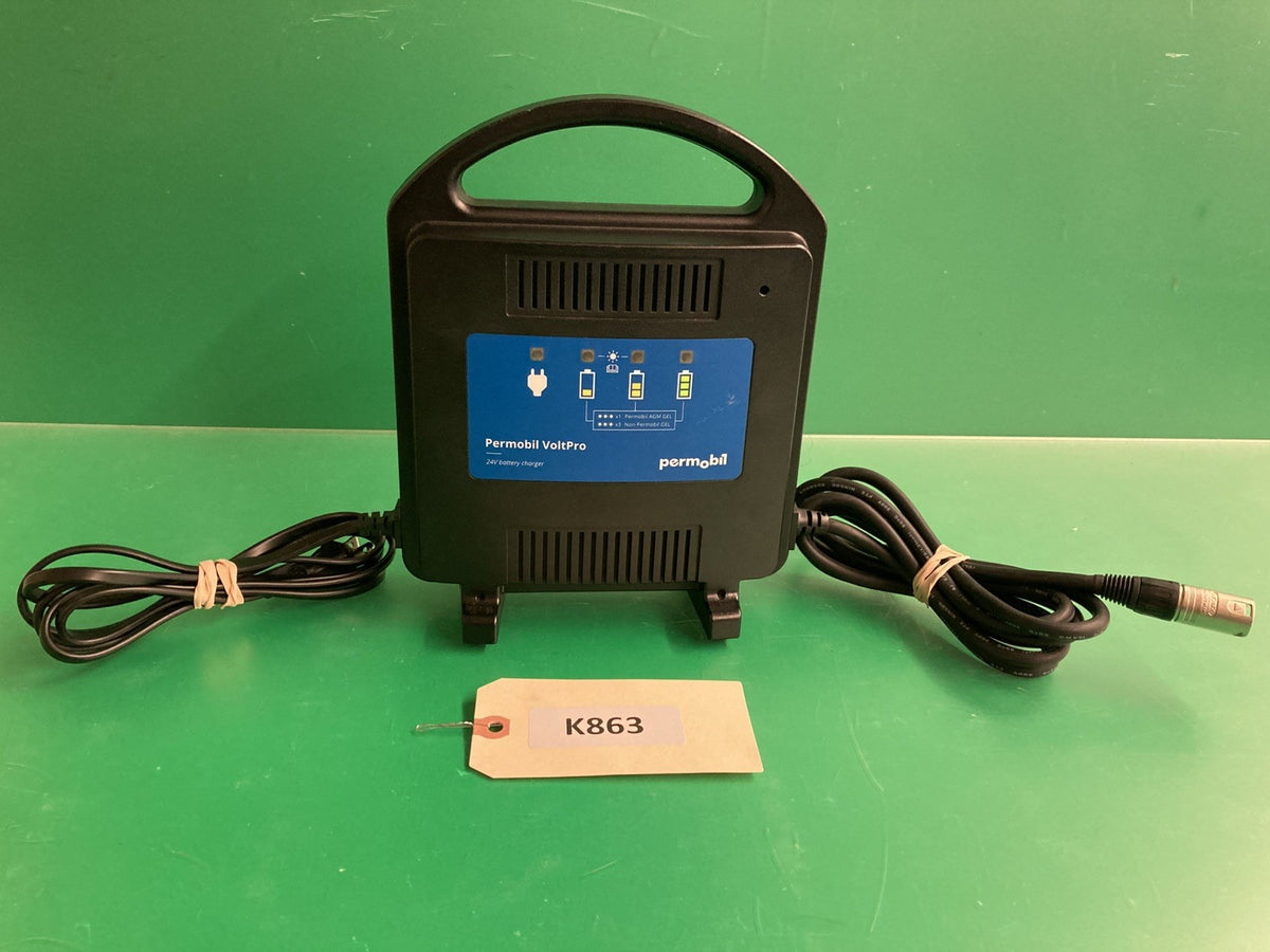 Permobil 10 amp VoltPro Power Wheelchair Battery Charger 24V 10A 616270 #K863