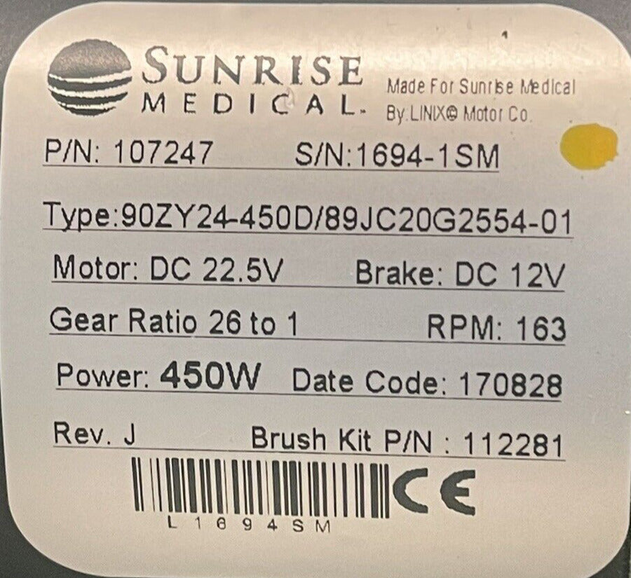 Left & Right Motors for Quickie QM710 Power Wheelchair 107247 / 107248 #i213