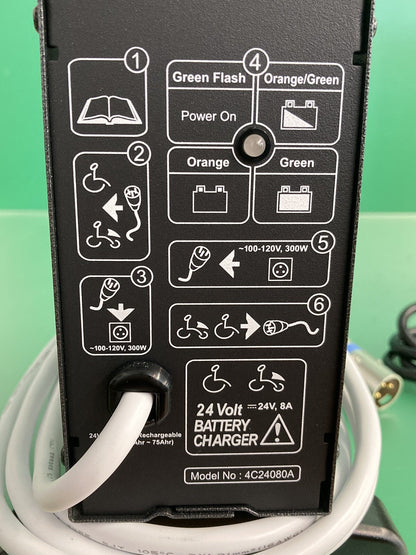 NEW* 24 Volt 8 Amp BATTERY CHARGER FOR POWER WHEELCHAIRS ELE2000091 #J642